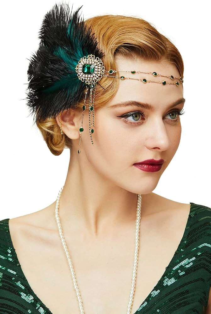 BABEYOND 1920s Flapper Gatsby Headband Roaring 20's Party Headpiece | Amazon (US)