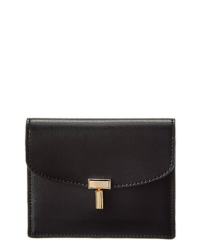 T-Lock Fold-Over Small Leather Card Case | Rue La La