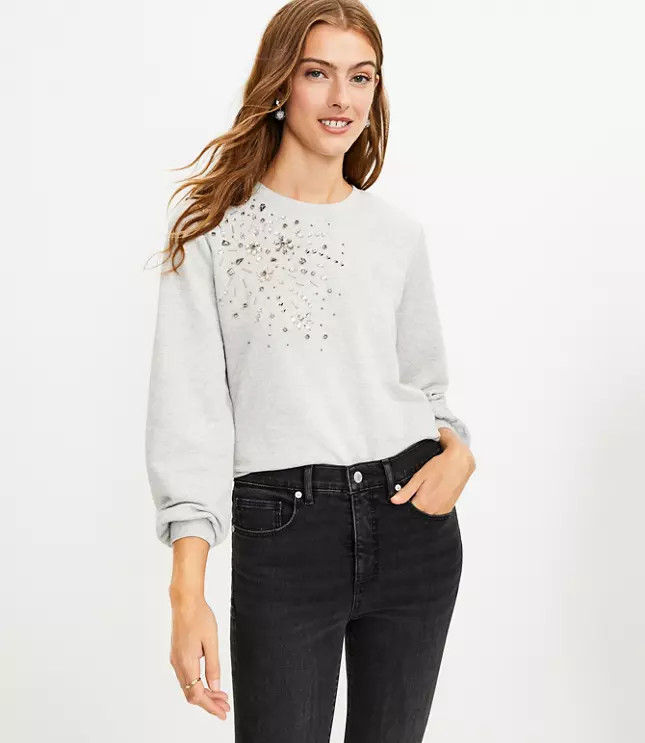 Embellished Sweatshirt | LOFT