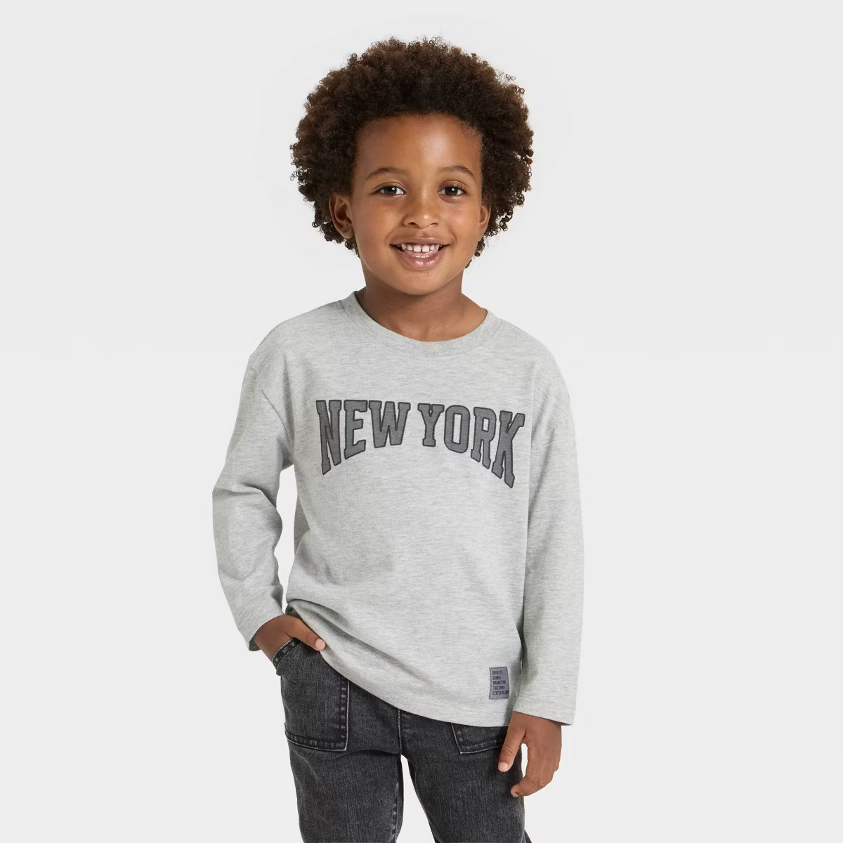 Toddler Boys' Long Sleeve Oversized T-Shirt - Cat & Jack™ | Target