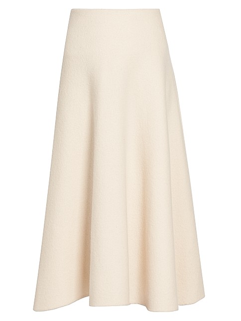 Asymmetric Wool Midi-Skirt | Saks Fifth Avenue