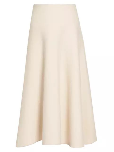 Asymmetric Wool Midi-Skirt | Saks Fifth Avenue