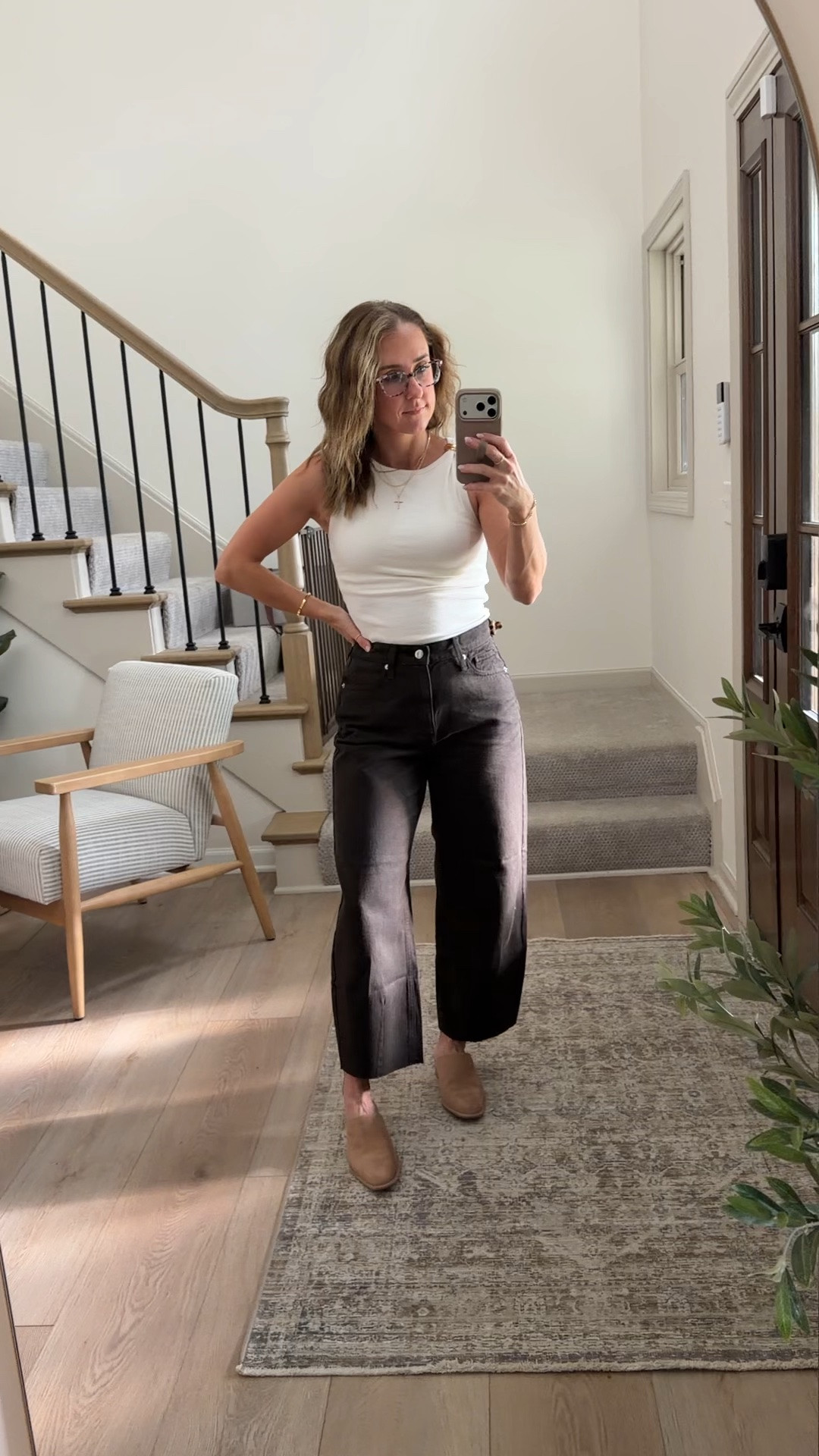 Such a cute outfit for fall!! Jeans and heels loafers are target! Wearing a small top, size 2 jeans (I cut bottom shorter) and shoes are true to size!

#LTKmomlife #LTKPetite