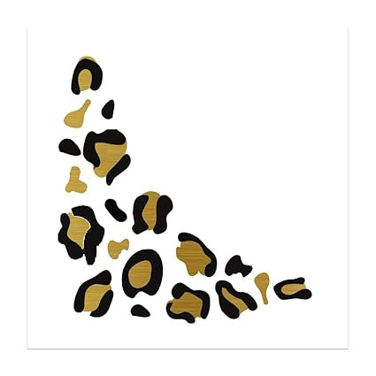 Metallic Gold Leopard Print Eye Accent Temporary Tattoos (5 Pack) | Skin Safe | MADE IN THE USA| ... | Amazon (US)