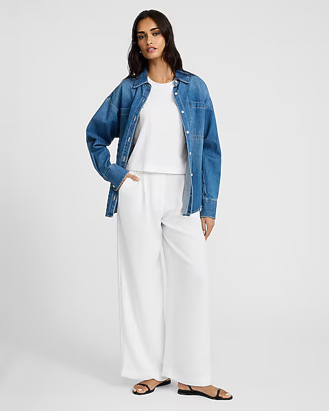 High Waisted Relaxed Trouser | Express