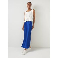 Lucan Mazarine Blue Bias Satin Maxi Skirt, Navy Ultrablue | L.K. Bennett (UK)
