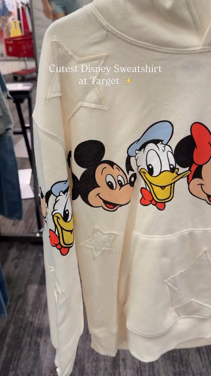 Target has the cutest Disney sweatshirt right now! 😍

If you’re looking for Disney outfits at Target, this sweatshirt is such a cute piece to mix and match.

Which shorts would you pick: Look 1 or Look 2? ✨

#target #targetfinds #disney #disneystyle #targetstyle