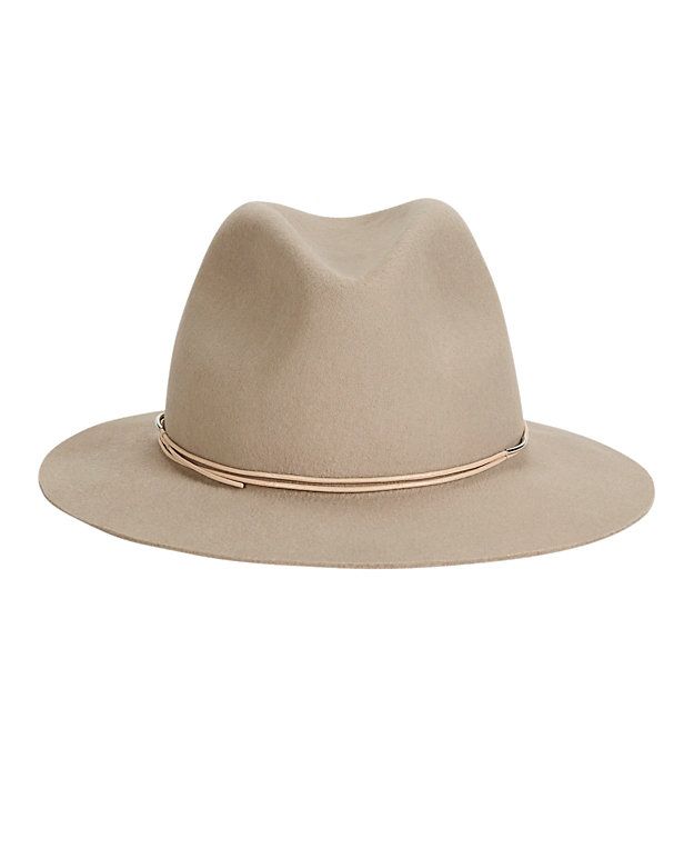 Hat Attack Avery Felt Fedora: Beige - INTERMIX | Intermix