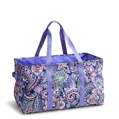 Vera Bradley Women's Outlet Lighten Up Large Car Tote Floral Swirls | Target