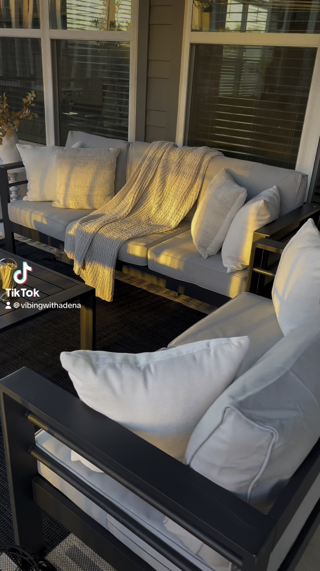 Patio reveal 🤍🩶🖤
Link for furniture seating - Wayfair 

https://rstyle.me/+4ap2cx1IOSerWMRRhh0UJQ



#LTKHome