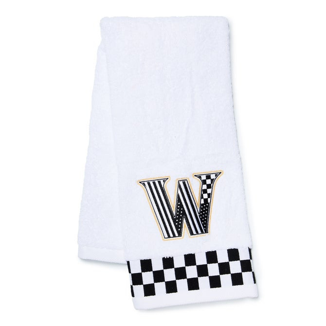 Monogram "W" Check Hand Towel | MacKenzie-Childs