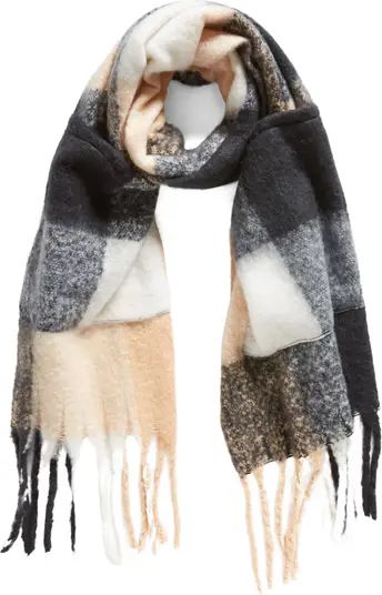 Check Blanket Scarf with Pockets | Nordstrom