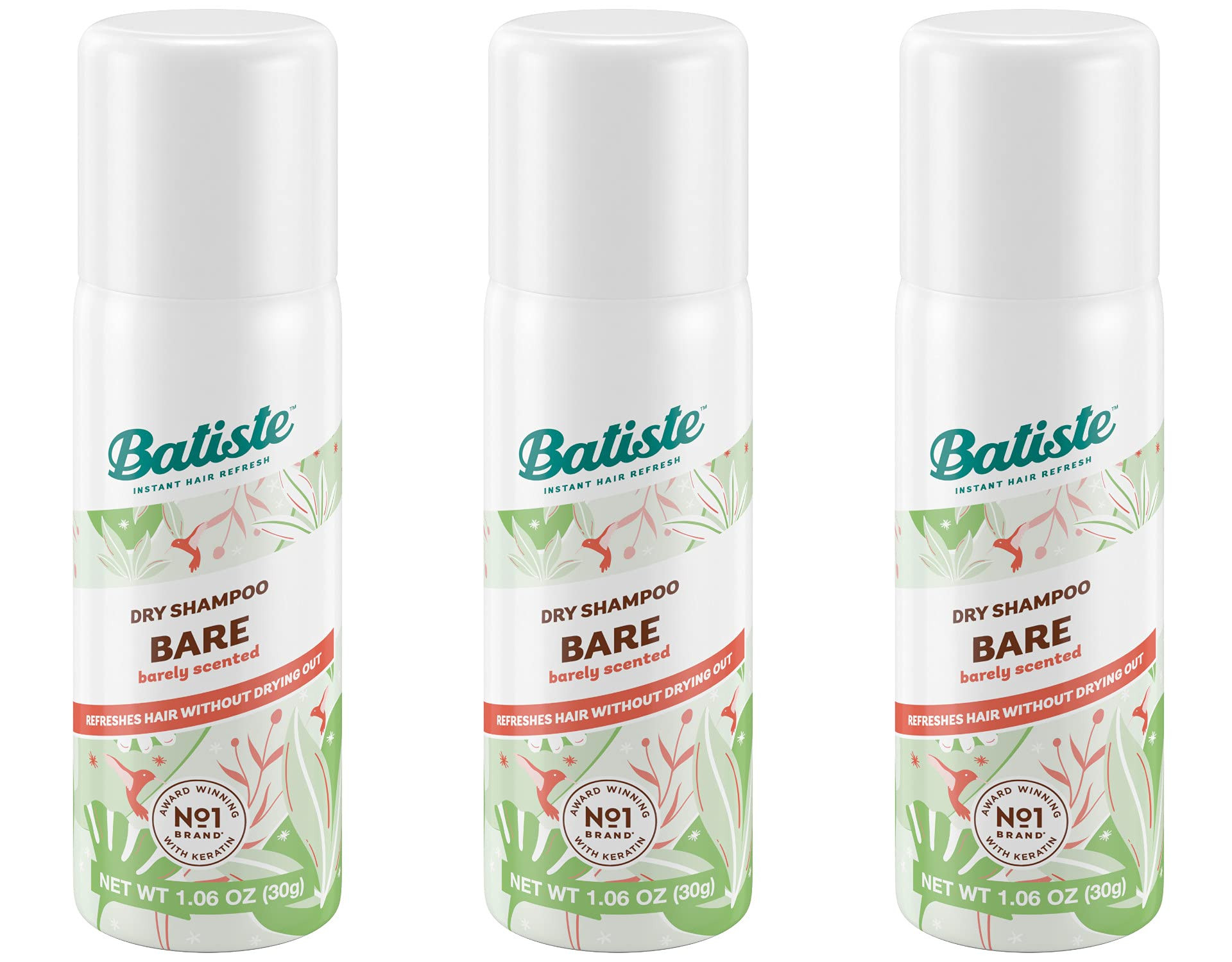 Batiste Dry Shampoo Bare Mini Travel Size 1.6 oz (Pack of 3) | Amazon (US)