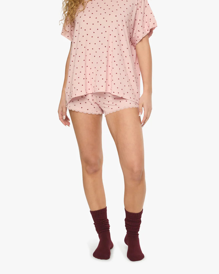 Lace Trim Sleep Short | We Wore What