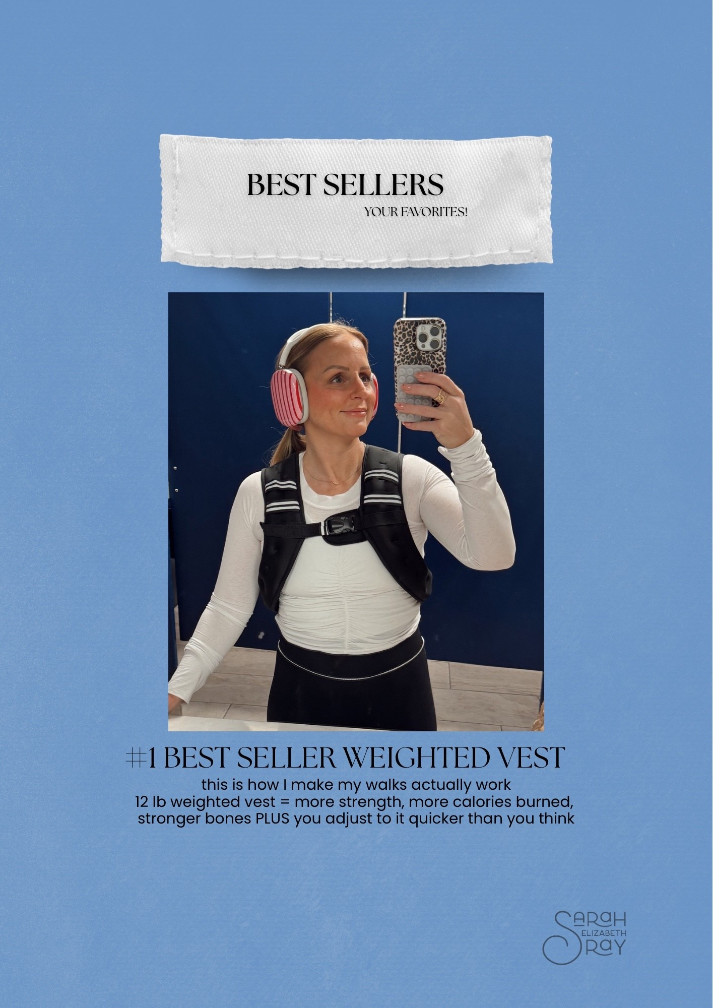 #1 BEST SELLER my weighted vest!
this is how I make my walks actually work
12 lb weighted vest = more strength, more calories burned, stronger bones PLUS you adjust to it quicker than you think

#LTKfitnessgoals #LTKmomlife #LTKmorningroutine