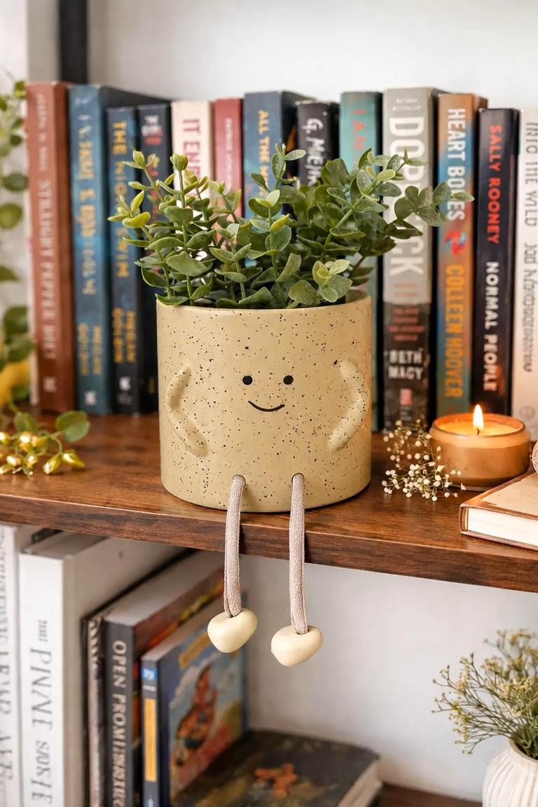 
Cozy Hanging Planter Shelf Decor for Book Lovers 🌿 Add a little happiness to your bookshelf with this adorable dangling leg planter. Perfect for pothos, succulents, faux plants, or small greenery, this cute smiling planter brings cozy cottagecore vibes to any space. Style it on bookshelves, desks, dorm rooms, apartments, or reading nooks for the ultimate warm and inviting home aesthetic. A perfect gift idea for plant lovers, book lovers, and anyone obsessed with cute home decor. #planterdecor #bookshelfdecor #cozyhome #plantlover #hangingplanter #succulentplanter #cuteplanter #homedecor #cottagecore #bookshelfstyling #indoorplants #pothosplant #cozyvibes #amazonhome #sparkdazzle #plantdecor #apartmentdecor #shelfdecor #readingnook #cozyaesthetic #neutraldecor #bookloverdecor #houseplants #smallspacedecor #amazonfinds #giftforplantlover #deskdecor #modernhome #homeinspo 

 
