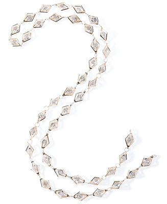 Holiday Lane Shine Bright Iron Gold-Tone Triangle Icon Inside Crystal Bead Garland with Loop, Cre... | Macys (US)