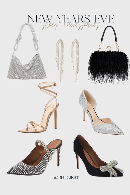 New Year’s Eve heels and sparkly sequin bags 

#LTKstyletip #LTKshoecrush #LTKHoliday