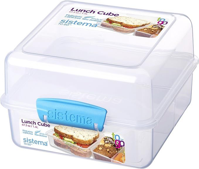 Sistema To Go Collection Lunch Cube Compact Food Storage Container, 5.9 Cup, Color Varies | Great... | Amazon (US)