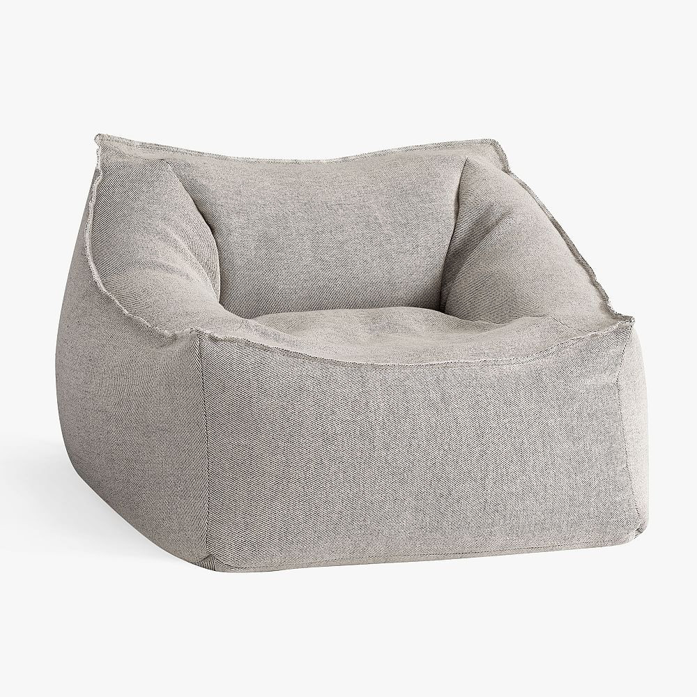 Boucle Twill Gravel Modern Bean Bag Lounger | Pottery Barn Teen