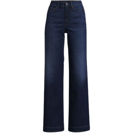 Women's Plus Size Recover High Rise Wide Leg Blue Jeans | Lands' End (US)