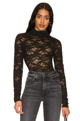 Bardot Vezza Lace Bodysuit in Black from Revolve.com | Revolve Clothing (Global)