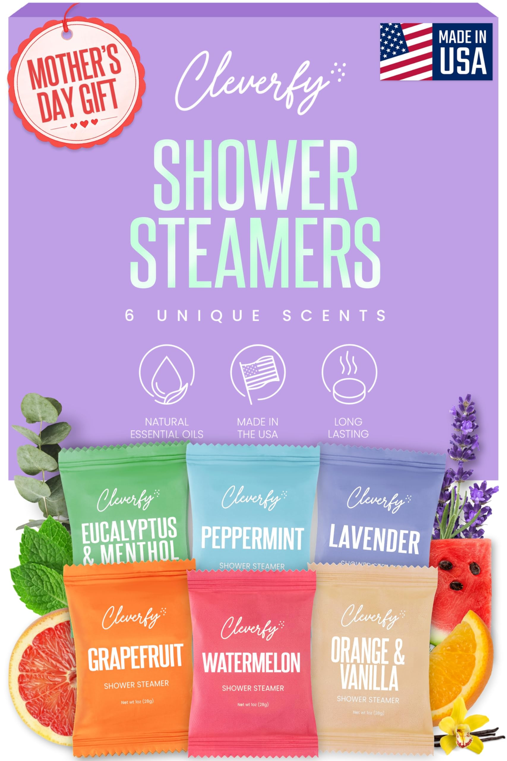 Cleverfy Shower Steamers Aromatherapy - Mother’s Day Gifts for Mom from Son or Husband - Birthd... | Amazon (US)