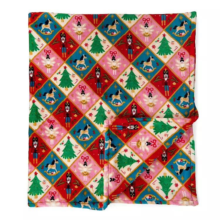 Artemis Diamond Christmas Icons Throw | Kirklands Home | Kirklands
