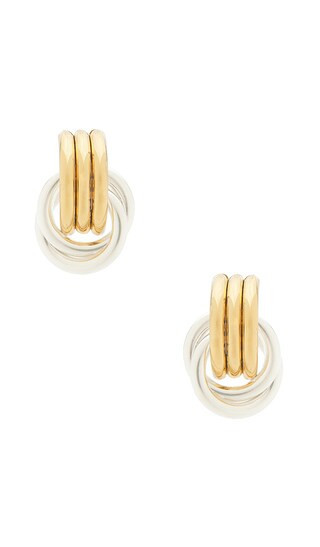 Heaven Mayhem Micro Knot Earring in Metallic Gold,Metallic Silver. | Revolve Clothing (Global)