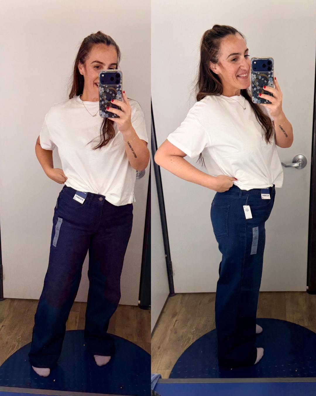 The most stretchy of their wide leg jeans. Size down if in between. Im in an 8.  

 #LTKOver40 #LTKSaleAlert #LTKFindsUnder50