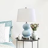 Elegant Designs Double Gourd Ceramic Lamp, Light Blue - - Amazon.com | Amazon (US)