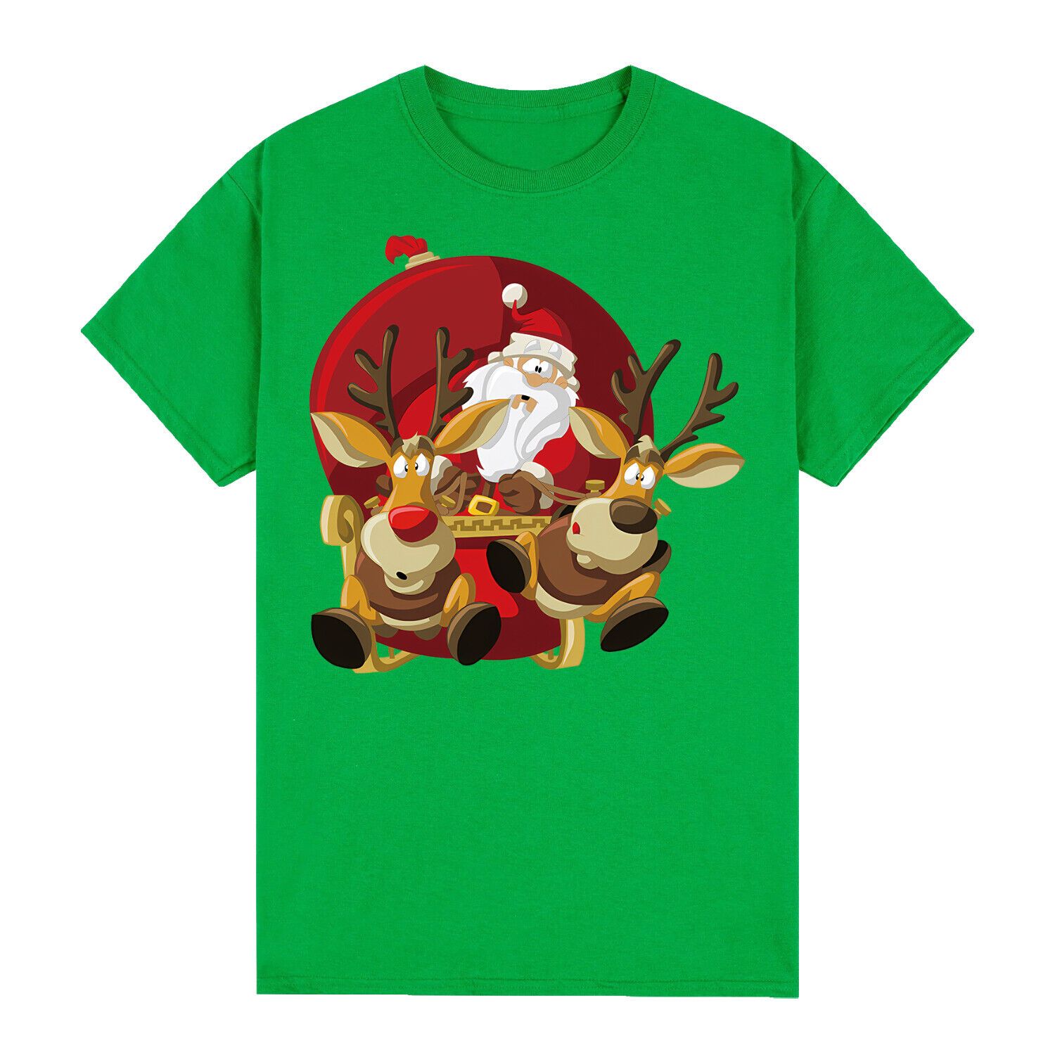 100% Cotton Christmas T-shirt Adult Unisex Tee Tops Funny Santa Party Custume | eBay AU