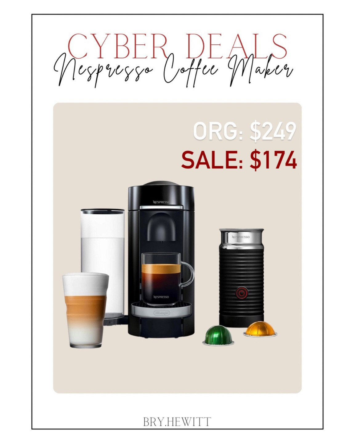 Nespresso cyber week deal on Amazon! ☕️ 

Cyber week deals / black Friday deals / cyber deals / cyber sales / Black Friday sales / Nespresso maker / Nespresso coffee maker sale / Amazon sales / Amazon BF sales 

#LTKCyberweek #LTKhome #LTKsalealert