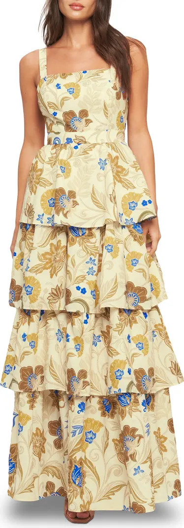 FLYING TOMATO Tiered Ruffle Print Maxi Dress | Nordstromrack | Nordstrom Rack