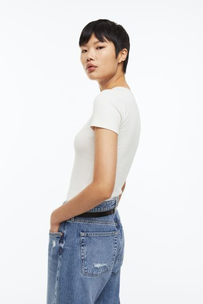 Fitted Ribbed Top | H&M (US + CA)
