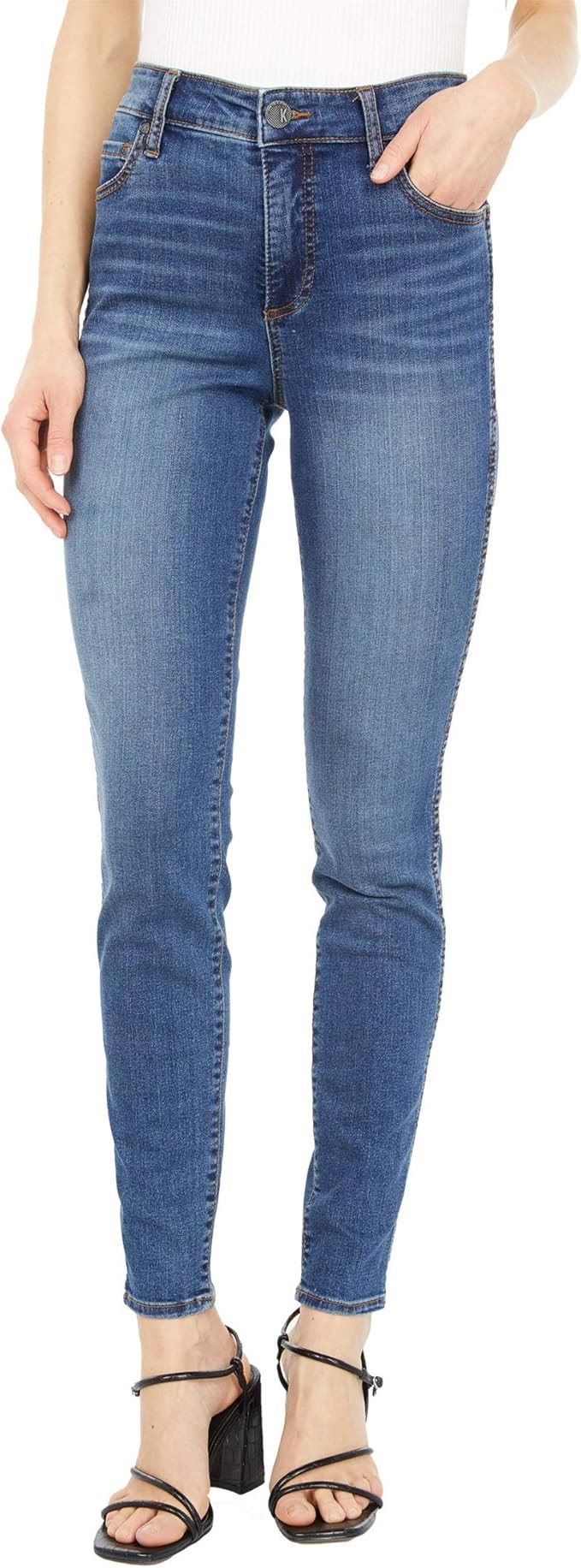 KUT from the Kloth Mia High-Rise Fab Ab Skinny Jeans | Amazon (US)