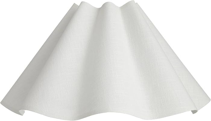 6" Top x 18" Bottom x 10" High x 10" Slant Lamp Shade (Pre-Assembled) Replacement Large White Wav... | Amazon (US)