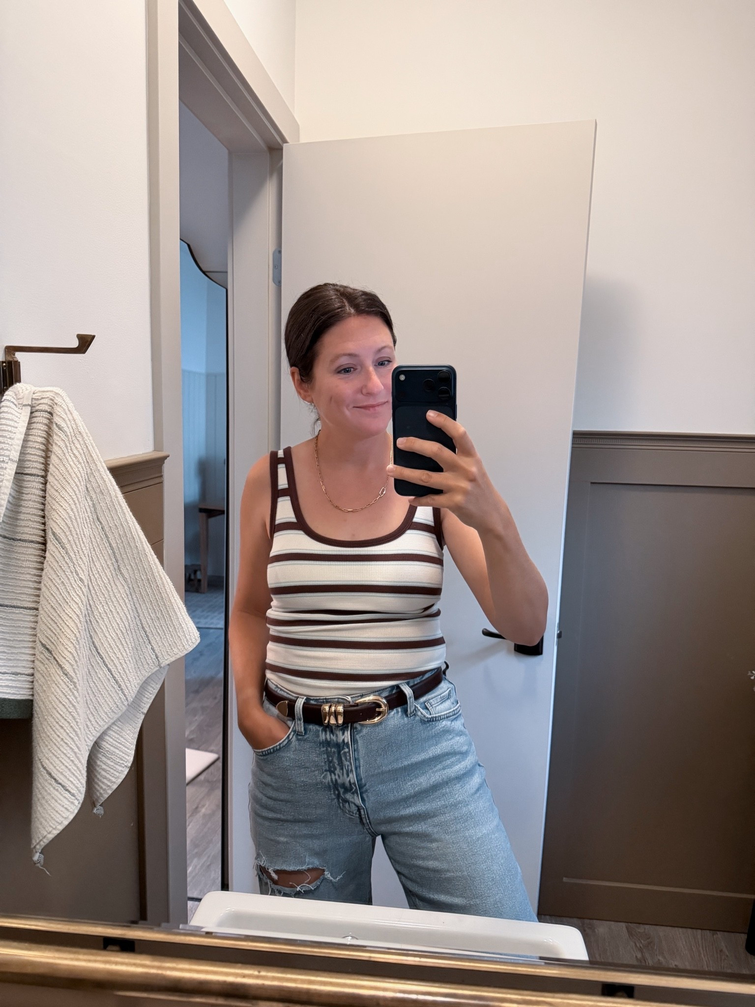 I don't usually buy the same top in multiple colors... but this one was an easy yes. 🤍
I loved this Abercrombie Bra-Free Rib Scoopneck Tank so much that I bought three different colors. The built-in support is incredibly comfortable, the ribbed fabric is soft and flattering, and it's one of those basics that goes with everything.
I've been wearing it with jeans, linen pants, shorts, and even layered under cardigans and blazers. It's the kind of everyday tank top you reach for over and over again.
If you're looking for a built-in bra tank top, ribbed tank, summer wardrobe essential, capsule wardrobe basic, or a comfortable Abercrombie tank top that you can dress up or down, I can't recommend this one enough. It has definitely earned a permanent spot in my closet. 🤎 I’m wearing a size small.

#LTKsummer #LTKstyletip #LTKtravel