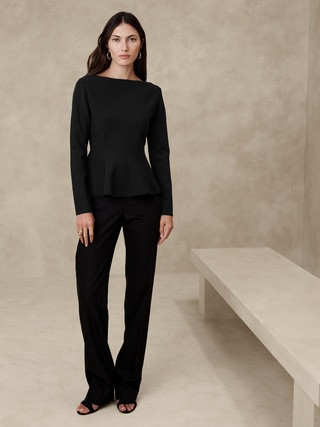 Zarah Peplum Sweater Top | Banana Republic (US)