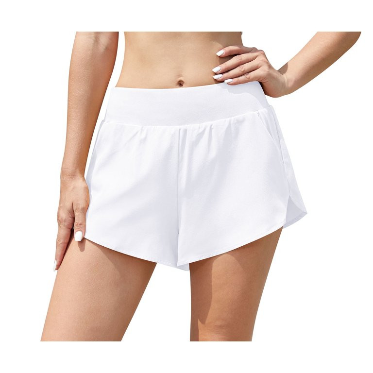 Asklazy Mid Waisted Dolphin Athletic Shorts for Women Lightweight High Split Gym Workout Shorts w... | Walmart (US)