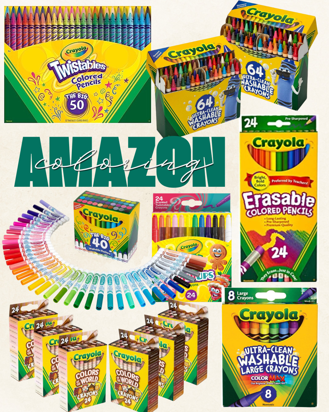 Stock up on Amazon back-to-school essentials! 🎒 Crayola washable markers, crayons, Twistables, colored pencils, Colors of the World, scented markers, and classroom art supplies are must-haves for school supply lists, preschool, kindergarten, elementary school, homeschool, teachers, and creative kids. These Amazon finds make back-to-school shopping easy! 

 #LTKSeasonal #LTKKids