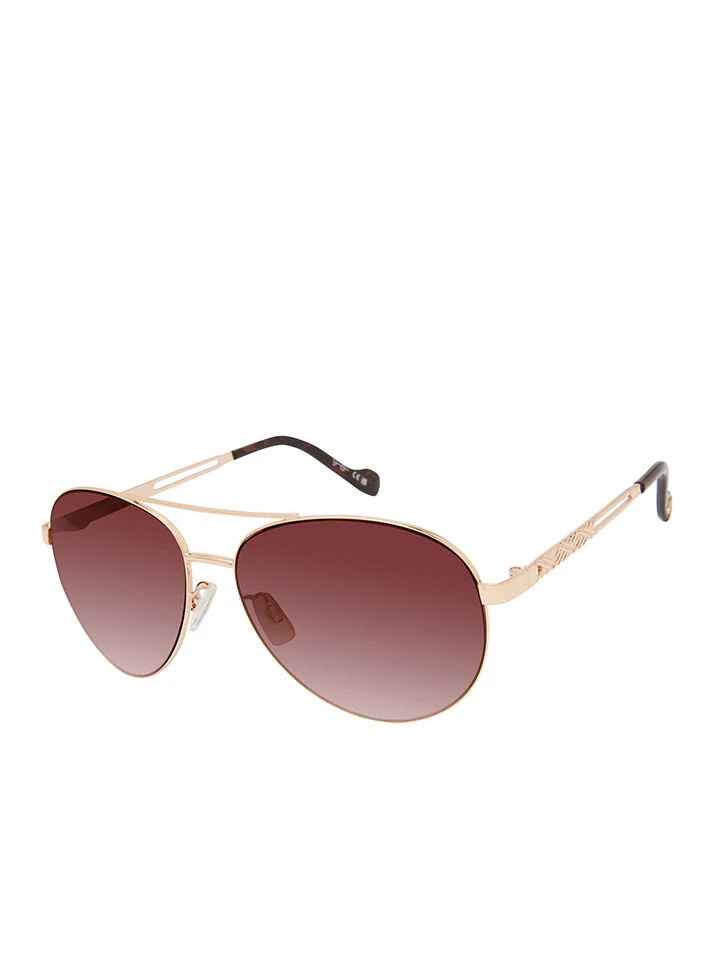 Metal Pilot Aviator Sunglasses in Gold & Tortoise | Jessica Simpson E Commerce