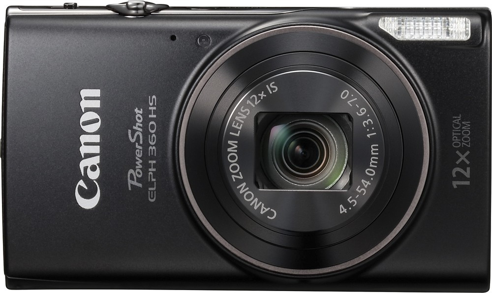 Canon - PowerShot ELPH 360 20.2-Megapixel Digital Camera - Black | Best Buy U.S.