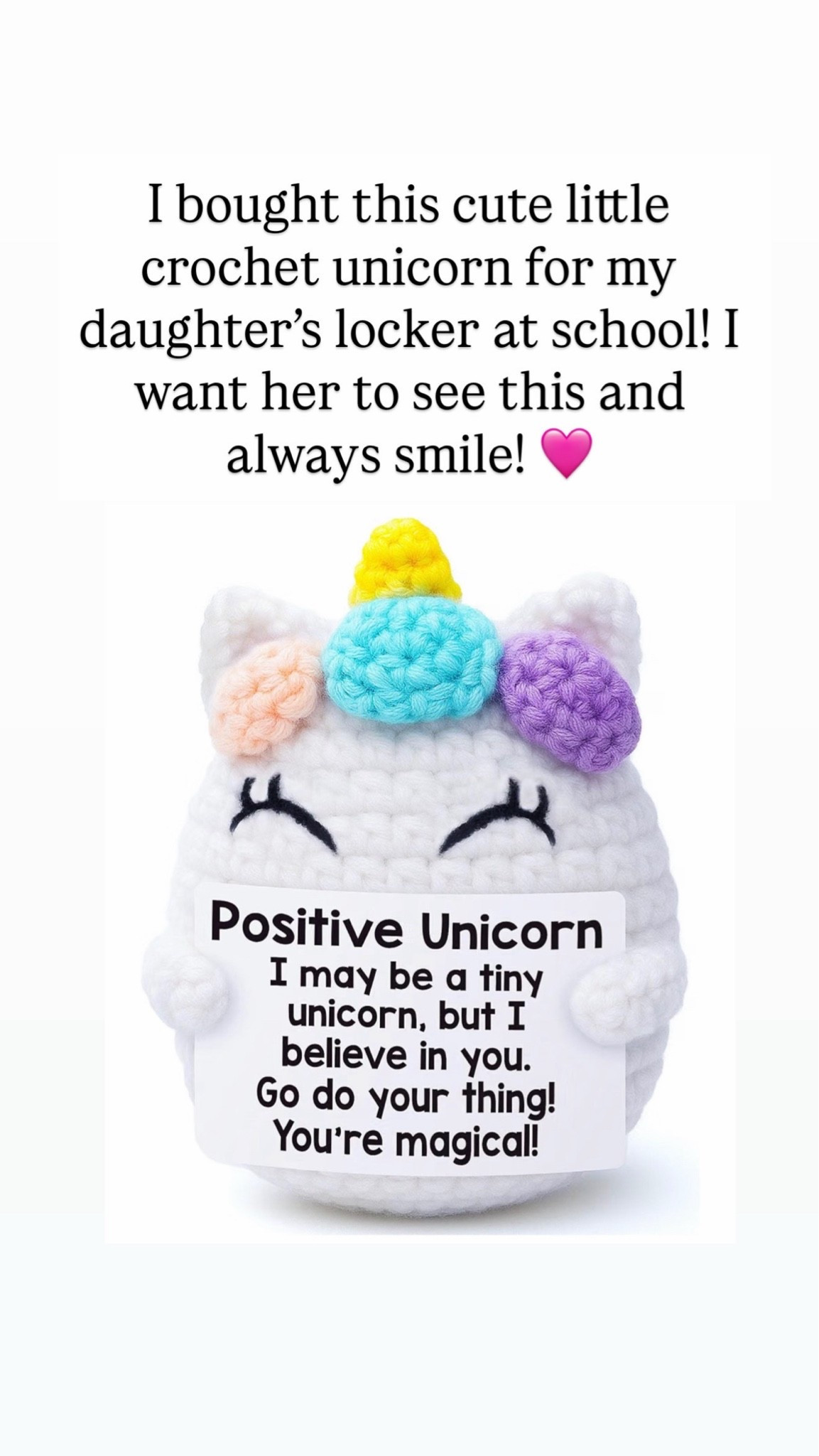 Cutest crochet unicorn for my daughter

#LTKKids