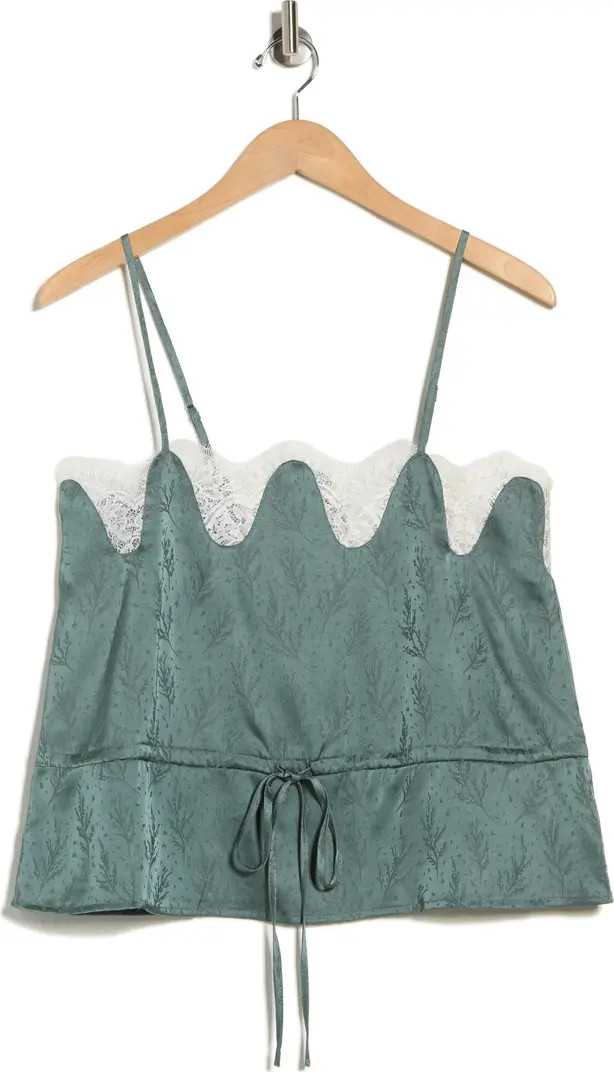 Scalloped Lace Trim Satin Camisole | Nordstrom Rack