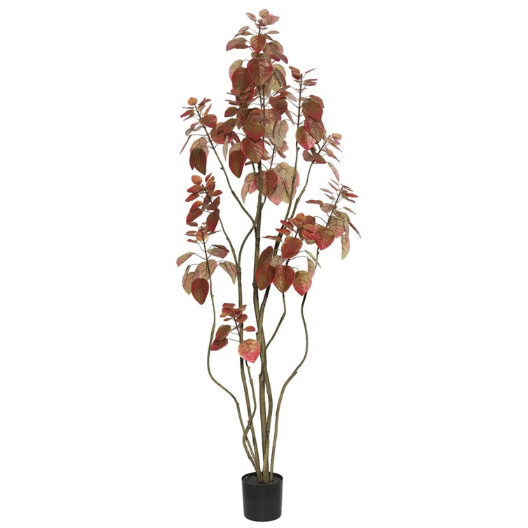 Artificial Foliage Rogot Rurple Tree in Pot | Wayfair North America