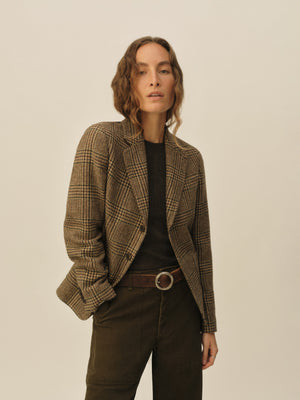 Highland Coast Glen Plaid Shrunken Graduate Blazer | Buck Mason