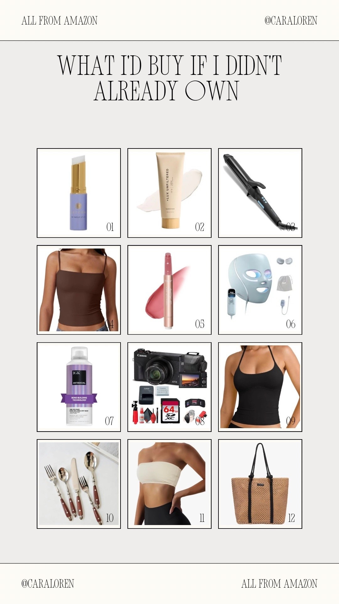 What I’d buy if I didn’t already own. All from Amazon! 

#LTKootd #LTKBeauty