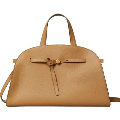 Tory Burch Romy Bauletto Leather Satchel in Leccio at Nordstrom | Nordstrom