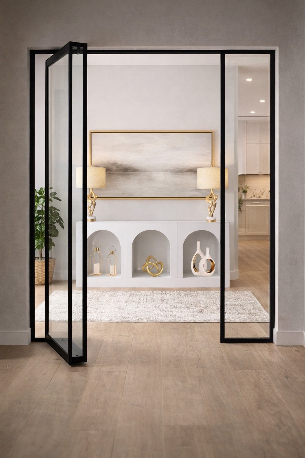 Gold accents, arched details, and layered texture make this space feel high-end yet approachable. Recreate this clean, modern organic look with pieces linked ✨

#LTKSpringSale #LTKHome #LTKSaleAlert